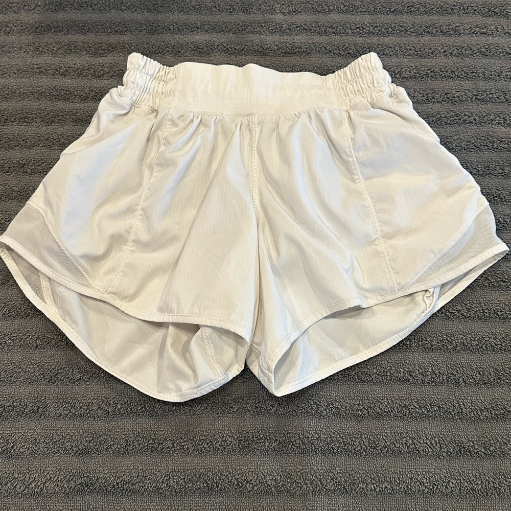Lululemon Shorts Size 2 White W/ White Stripes